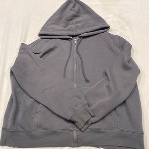 Grey zip up hoodie